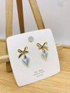 AD Diamond Steel And Rose Gold Party Wear Earrings 42
